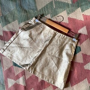zara trafaluc collection metallic mini skirt M